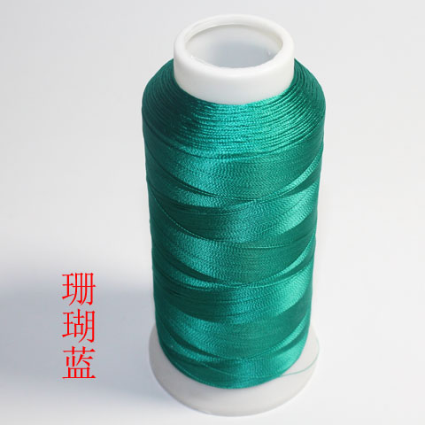 120D人造丝双股4000米绿色环保电脑绣花线手工DIY流苏穗子细丝线72