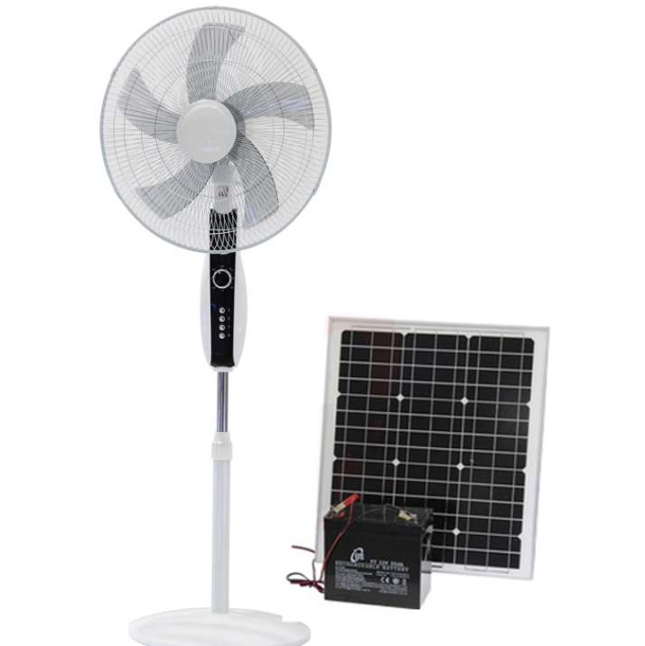OEM custom lithium battery charging floor fan Round chassis DC 12V shaking head home floor vertical fan