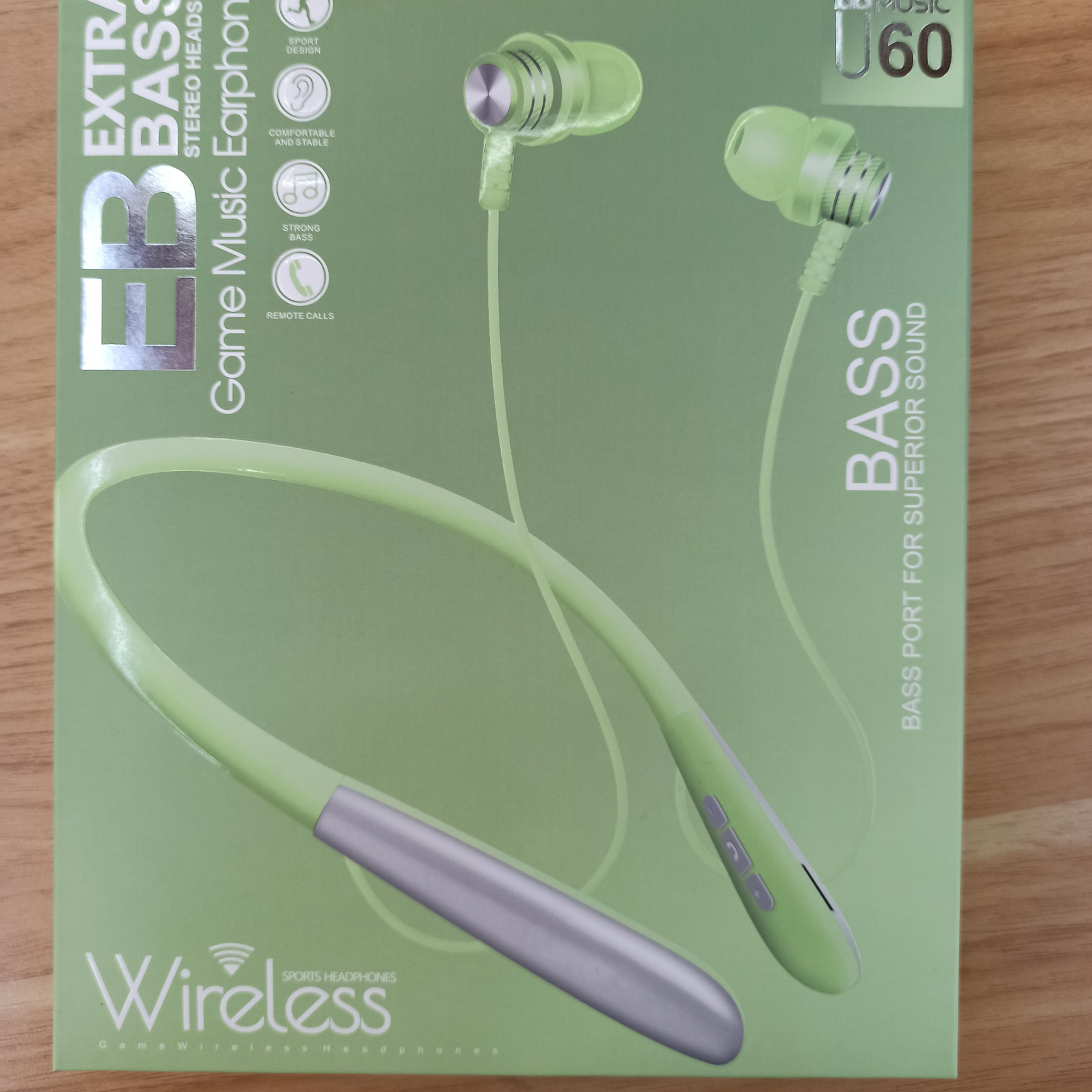 Wireless Bluetooth headset Two ear neck wear in-ear hanging neck sports headphones