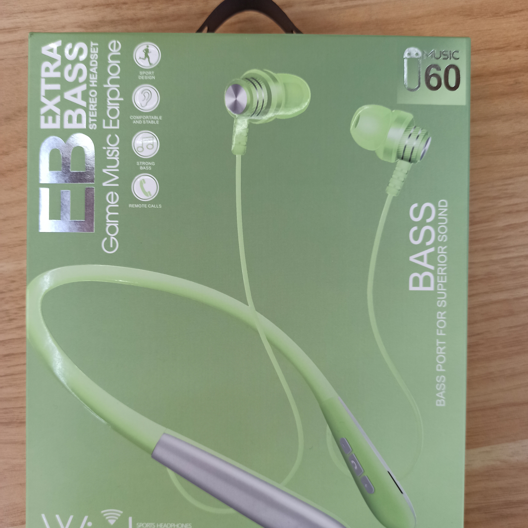 Stylish dual-ring Bluetooth headset neck hanging in-ear wireless motion