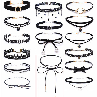 FLY880 popular female choker necklace, collarbone chain, neck accessory, neck strap, neck chain, neck chain, lace short necklace detail image 5
