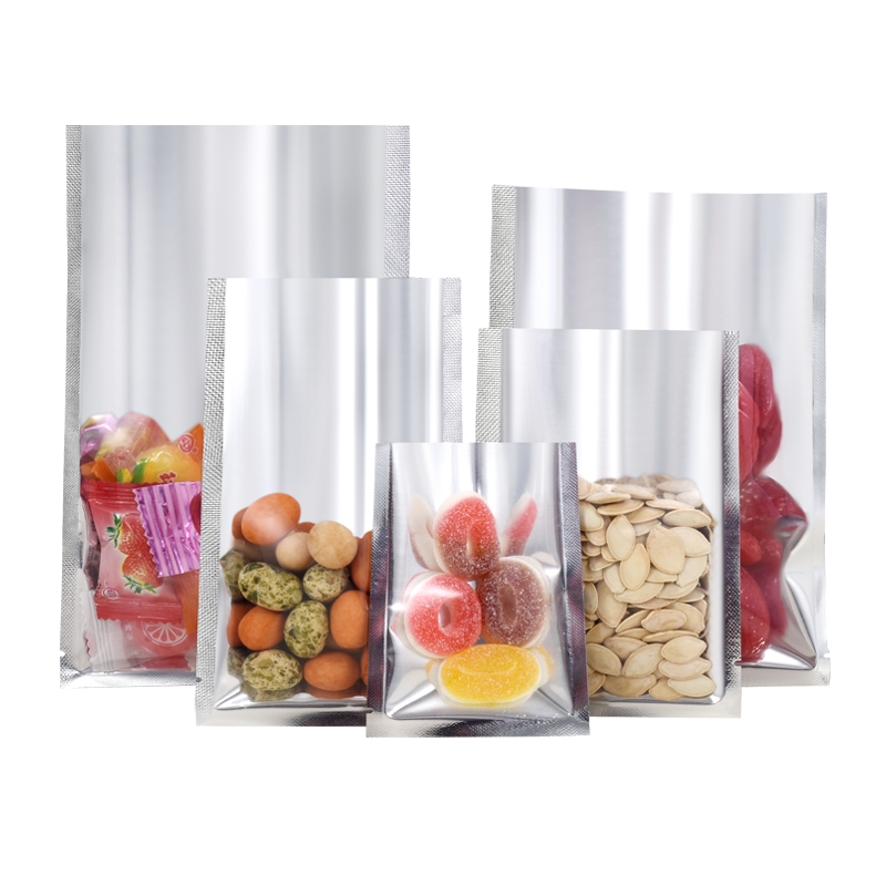 One side aluminum and one side transparent, 14*20 customized general empty white product small bags, plastic packaging bags, composite bags are available for customization detail image 2