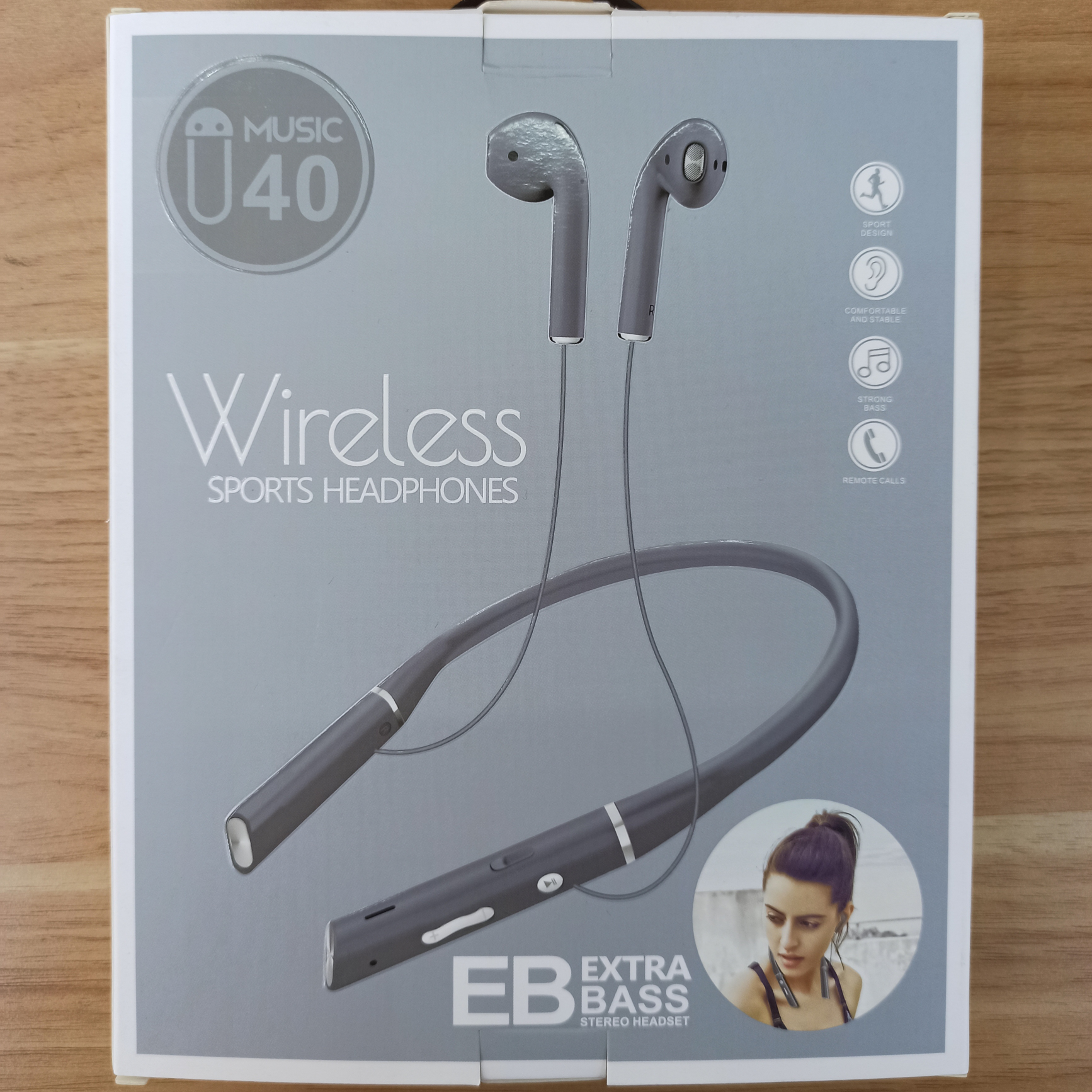 Neck wear HD Bluetooth headphones ultra long standby heavy bass gaming sports headphones