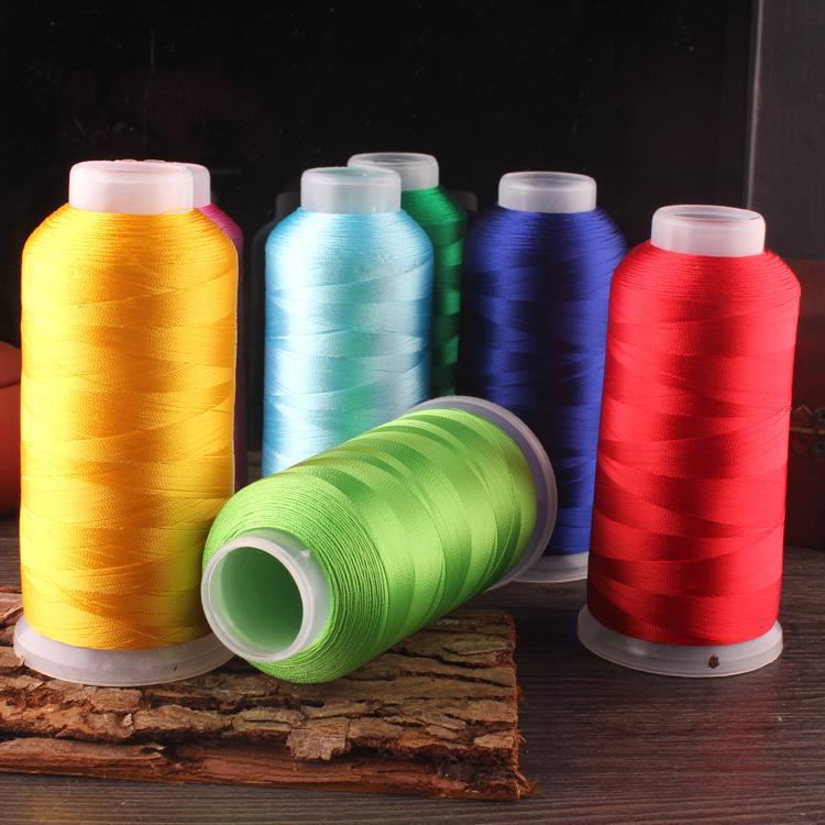 120D人造丝双股4000米绿色环保电脑绣花线手工DIY流苏穗子细丝线98