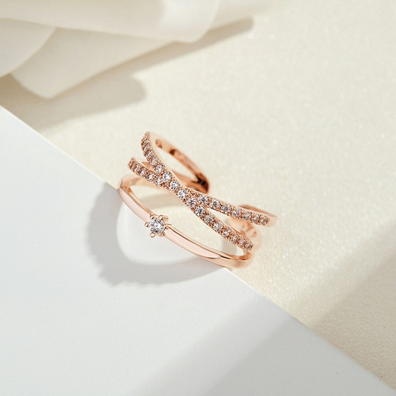 An open ring for women, a fashionable and individualistic stacked index finger ring, a new trendy Japanese light luxury decoration that can be adjusted details Picture