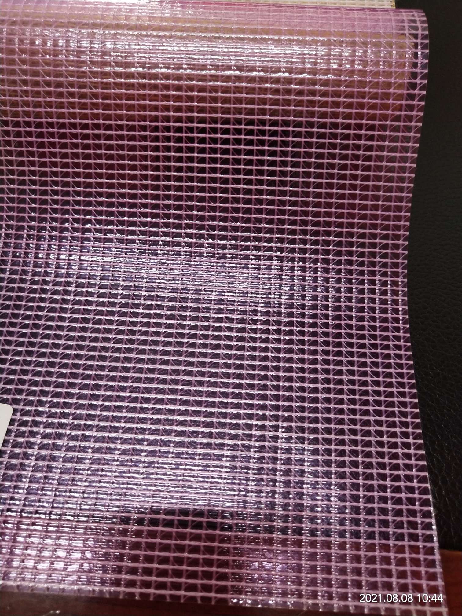 优质紫色0.25mm厚透明PVC夹网布  适用于各种机器罩家具罩 文件袋 收纳箱 化妆包专用面料详情图6