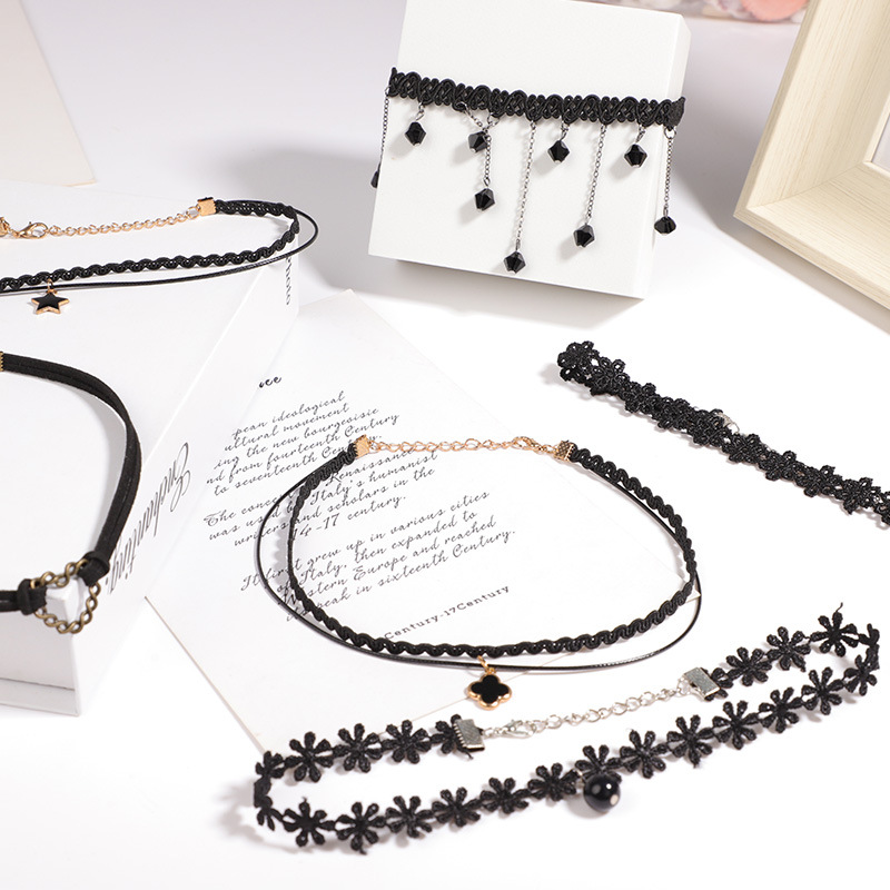 FLY880 popular female choker necklace, collarbone chain, neck accessory, neck strap, neck chain, neck chain, lace short necklace detail image 4