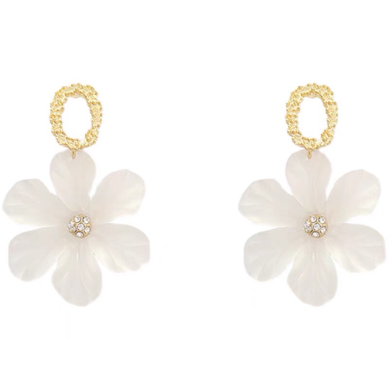 Delicate flowers cool atmosphere quality ladies fashion elegant earrings