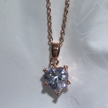 Vintage classic environmental protection color collarbone chain necklace copper micro-inlaid rose gold platinum 2667