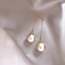 Retro national ethos all-in-one personalized holiday exquisite pearl earrings