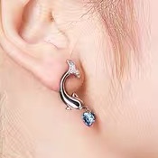 Whale earring