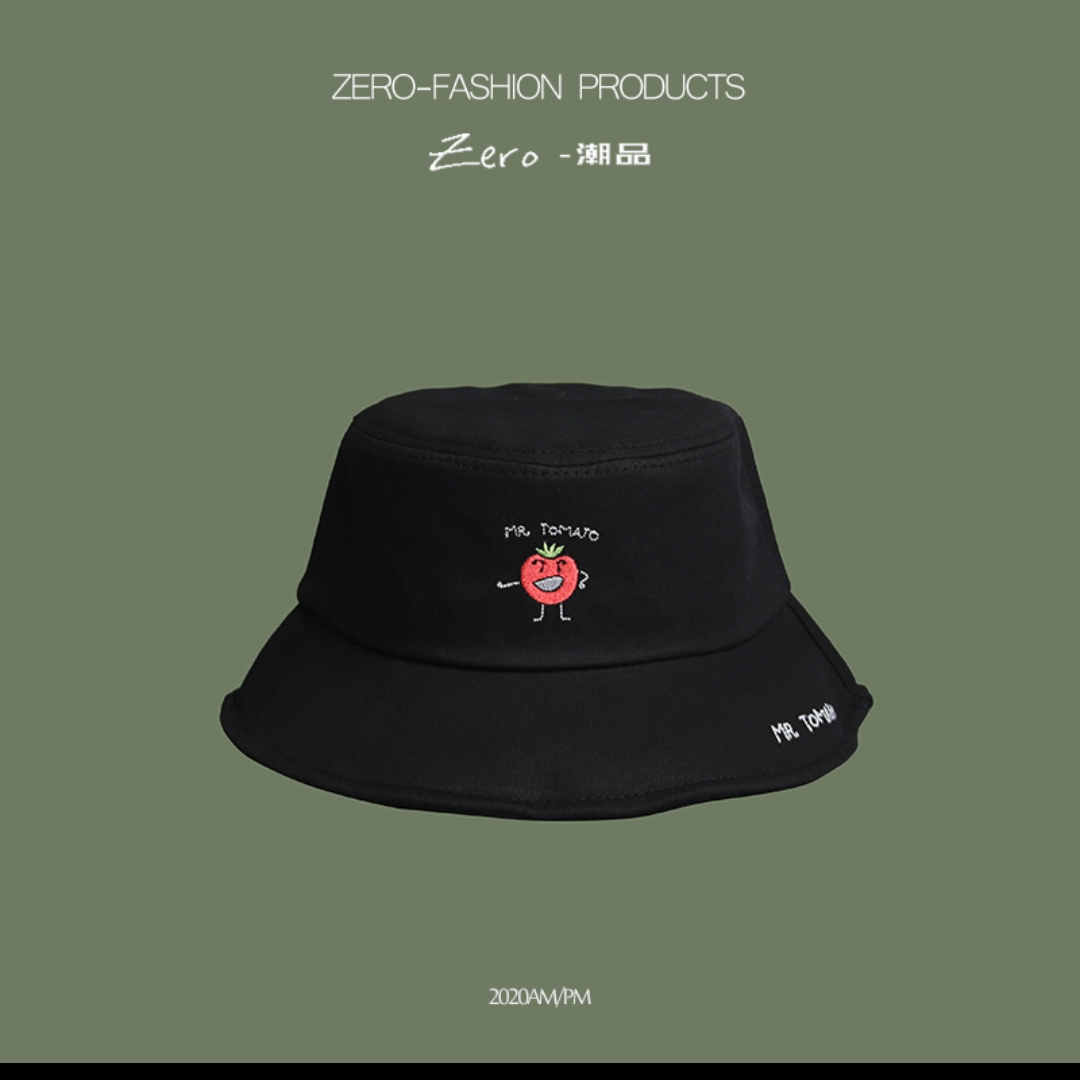 Fisherman hat female Japanese art Sunhat cartoon beige sunhat sun hat pattern basin hat male summer 27
