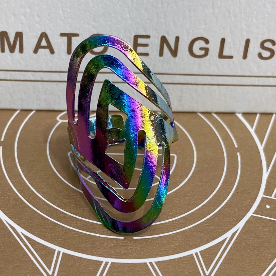 Electric color women's open big exaggerated ring fashion trend atmospheric class ring 6