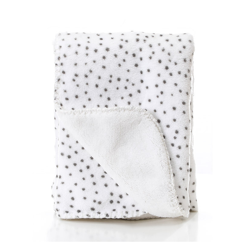 Children's nap blanket, coral fleece and lamb fleece double-layer thickened baby blanket, single person detail image 3