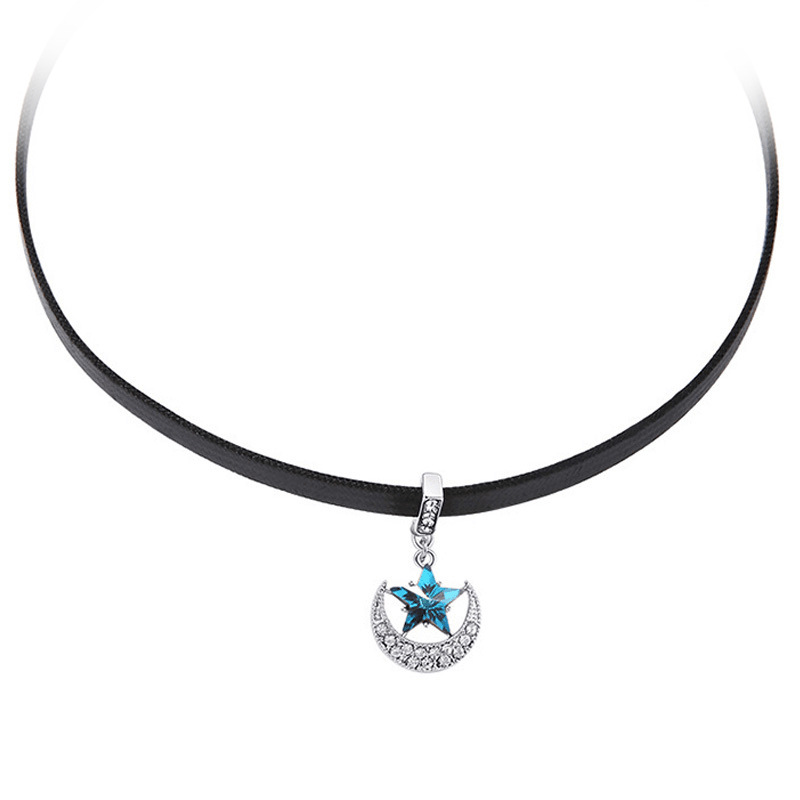 FLY905's new Harajuku retro velvet strap, leather neck strap, collar, European and American cross-border bestseller, exquisite necklace, collarbone chain accessory