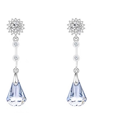 Floral cone earrings