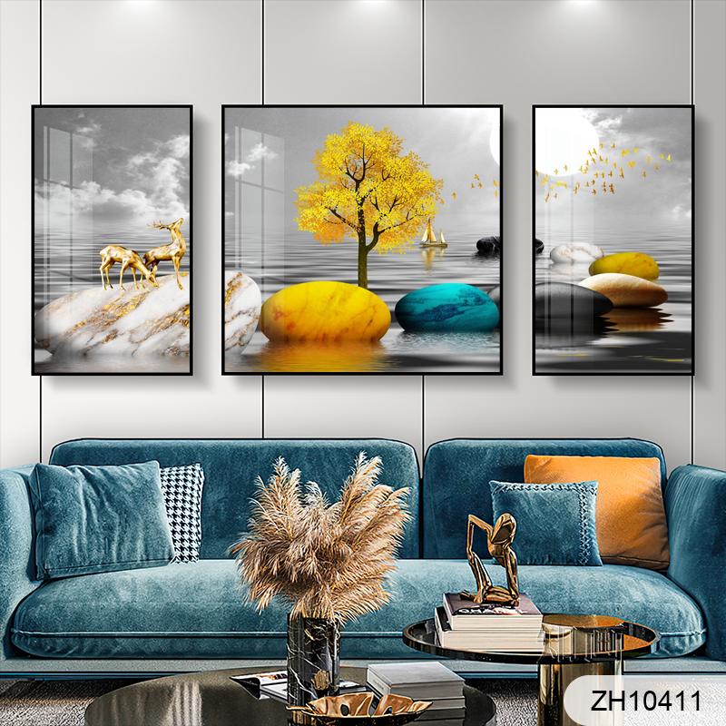 Modern simple abstract American gold foil oil painting