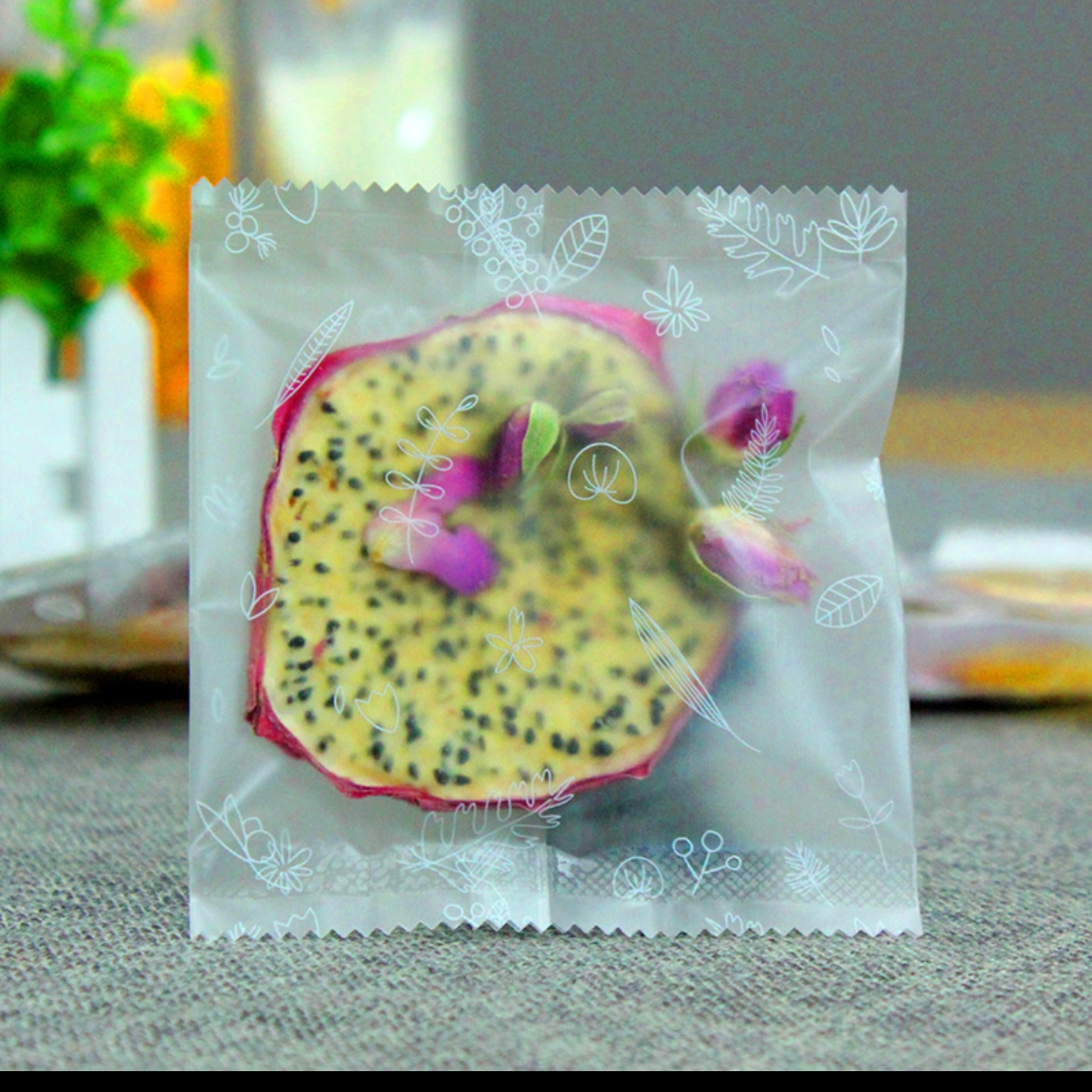 花果茶包装袋水果干花草茶小包装袋子透明磨砂塑料袋试吃袋