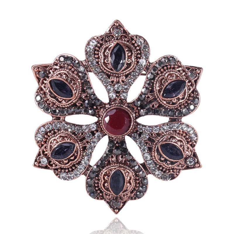 Hot Indian retro court style Baroque brooch corsage necklace pendant a dual-use accessory
