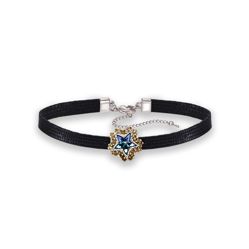 FLY843 Korean choker Necklace Women's Black rope small fresh collarbone chain Short neck with black choker collar collar Neck accessory