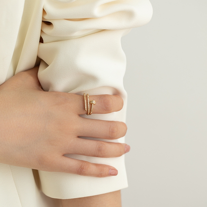 The new Instagram trendy multi-layer nail ring with a cold style features a fashionable, individual and niche design Item Picture