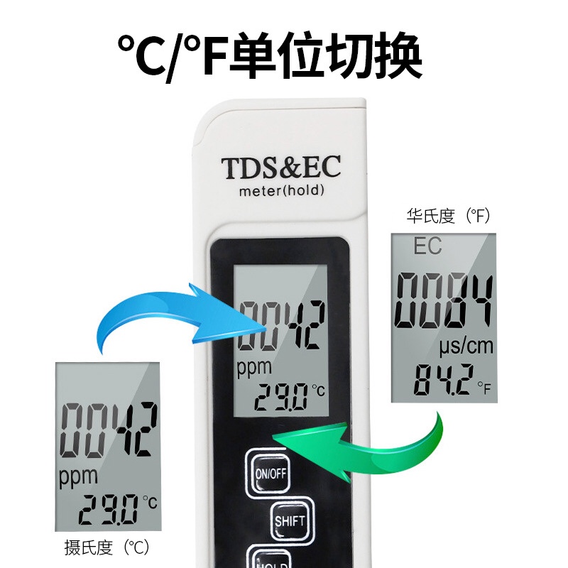 TDS笔/水质检测笔白底实物图