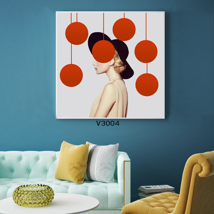 Light luxury and beautiful post-modern decorative paintings of abstract figures from back