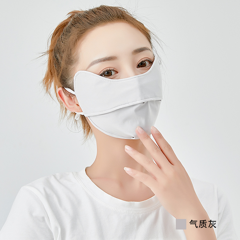夏季新款韩版防晒防尘防紫外线冰丝护眼角口罩详情图4