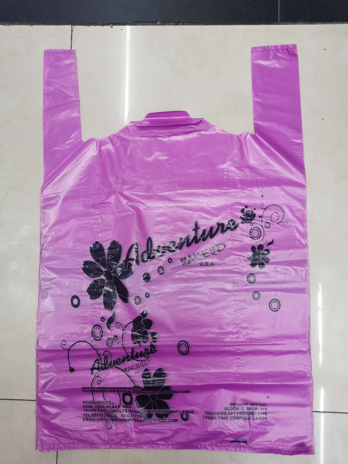 Three-color smiling face vest bag detail image 6