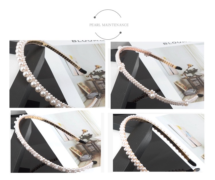 珍珠发箍新娘发饰手工编织珍珠打结麻花蝴蝶结皇冠头箍女头饰批发3皓轩饰品发饰发箍2详情1