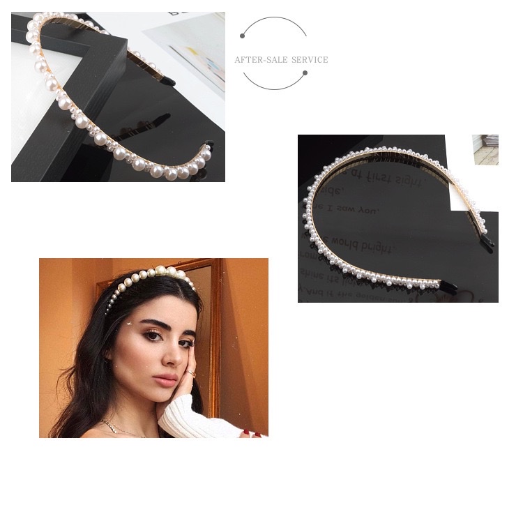 珍珠发箍新娘发饰手工编织珍珠打结麻花蝴蝶结皇冠头箍女头饰批发3皓轩饰品发饰发箍2详情12