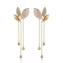 New rice bead tassel earrings