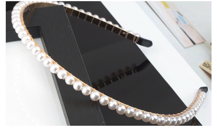 珍珠发箍新娘发饰手工编织珍珠打结麻花蝴蝶结皇冠头箍女头饰批发3皓轩饰品发饰发箍2详情2