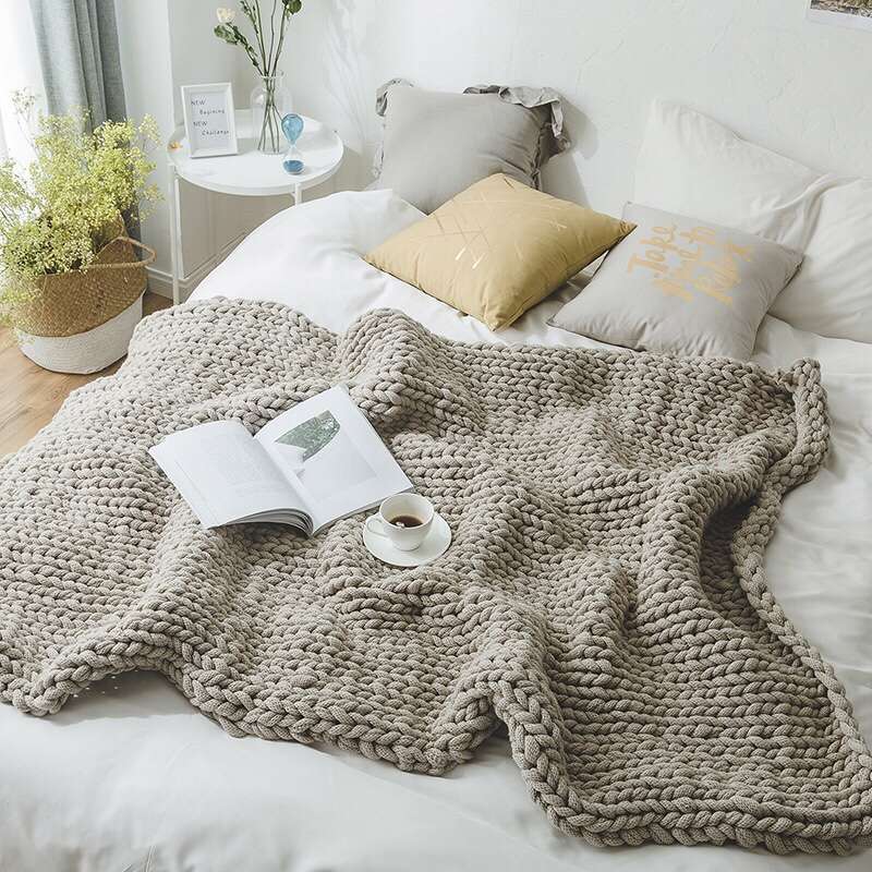 Christmas blanket gifts, new knitted blankets, Little Deer home casual quilts, photography props are exported to the United States detail image 7