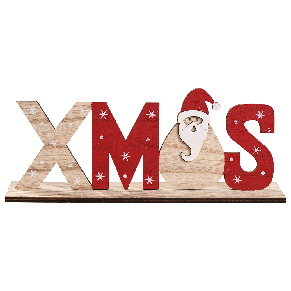 The new Christmas festival decoration items, wooden letter ornaments and creative printed tabletop ornaments, are selling well in foreign trade Application Scenario