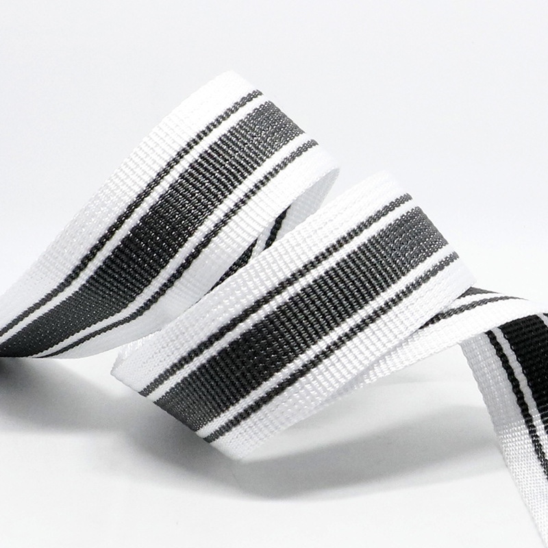 5 cm: Environmentally durable treadmill massager Safety belt polypropylene thick grain ribbon black and white intercolor belt: 64#