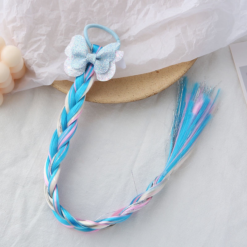 698 Frozen Princess Elsa wig Princess Elsa 👸 Long vacation hair braid Children's wig braid