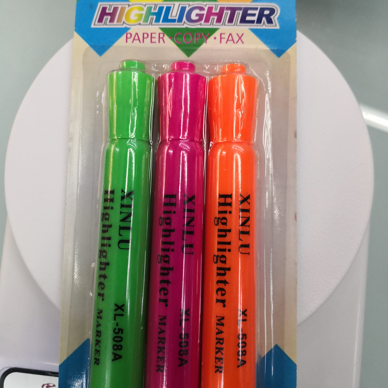 Three XL-508-3 highlighters from Yiwu Boyang Pen and Ink Supplies Store