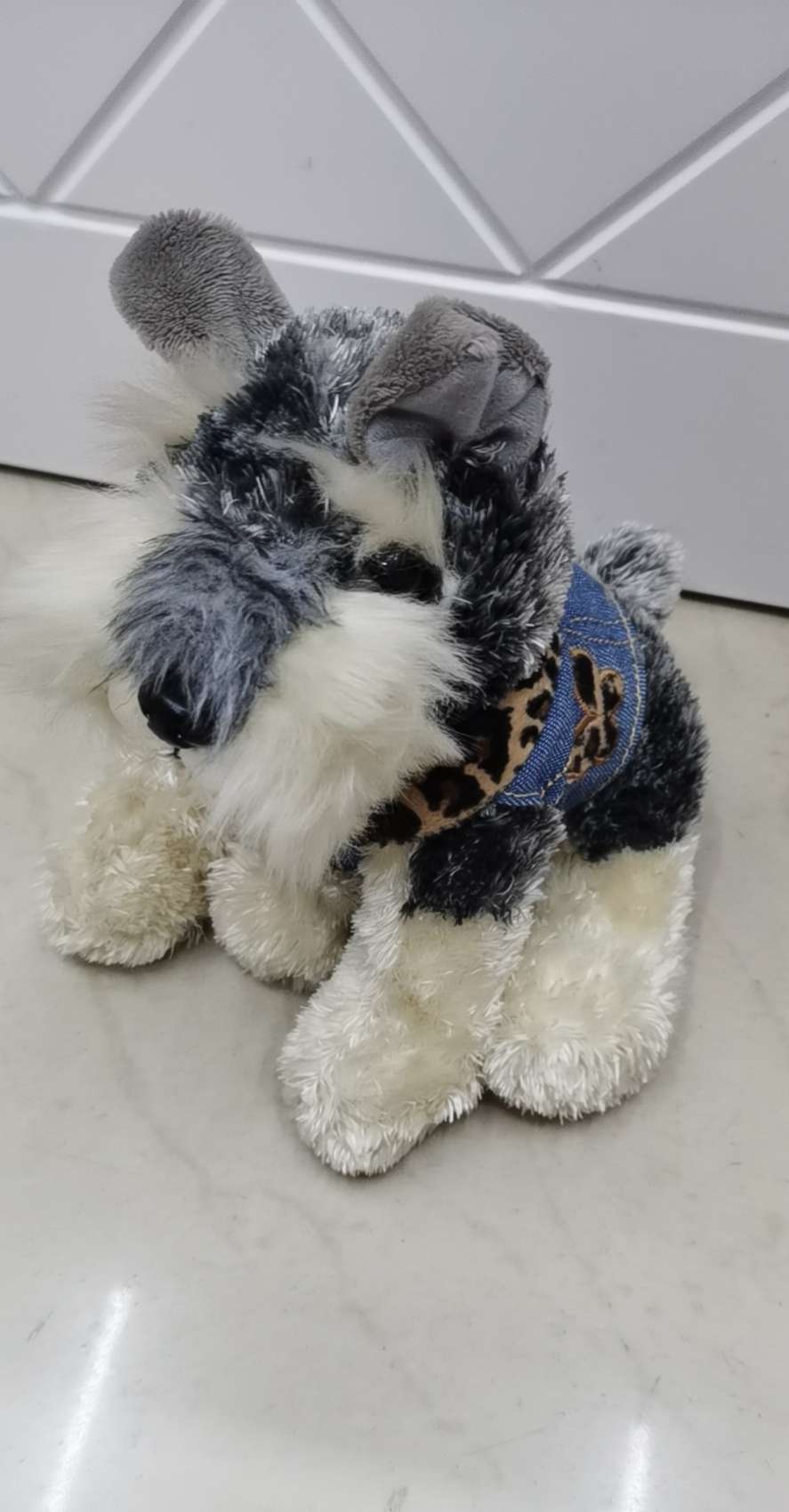 Dreamy plush toys, claw machine dolls, auspicious figurines, dressing Schnauzer pillow dolls, factory direct sales detail image 1