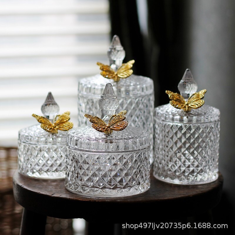 Nordic simple style candy jar Jewelry storage jar Home decor 9965