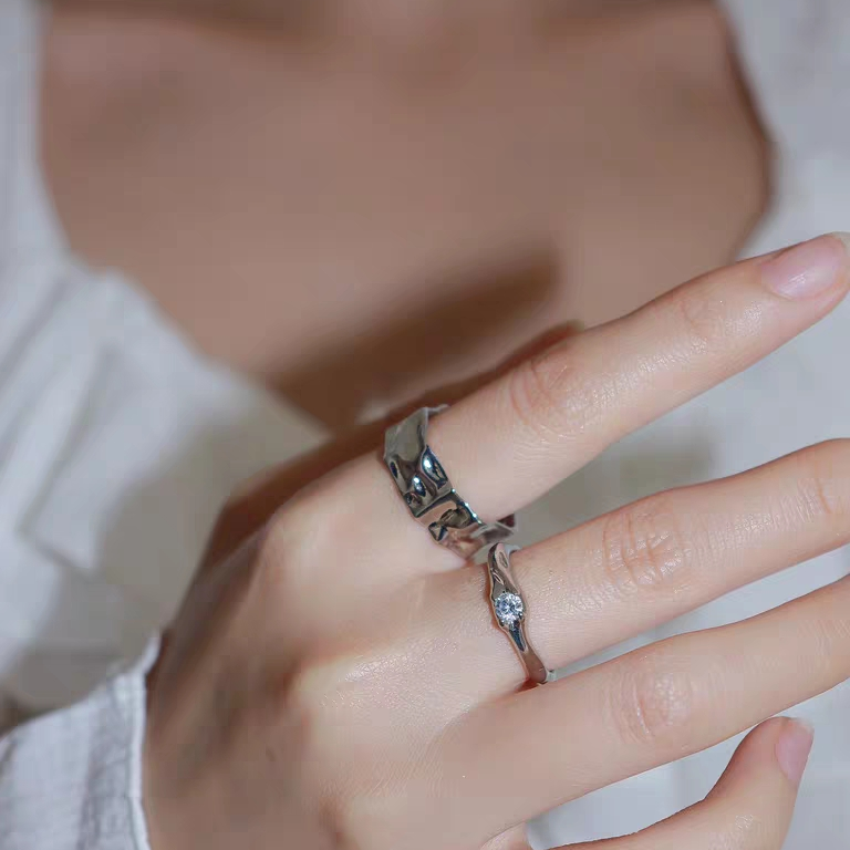 Advanced sense is amazing! Silver vintage delicate ring female niche design fashion personality index finger cold wind ring
