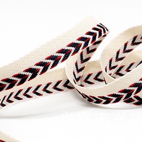 Various specifications: Webbing supply double patchwork arrow polyester jacquard webbing accessories Diamond webbing: 57#