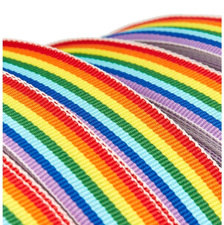 Various specifications: Rainbow Polyester ribbon can be customized clothing bag edge intercolor ribbon Medal belt: 7#