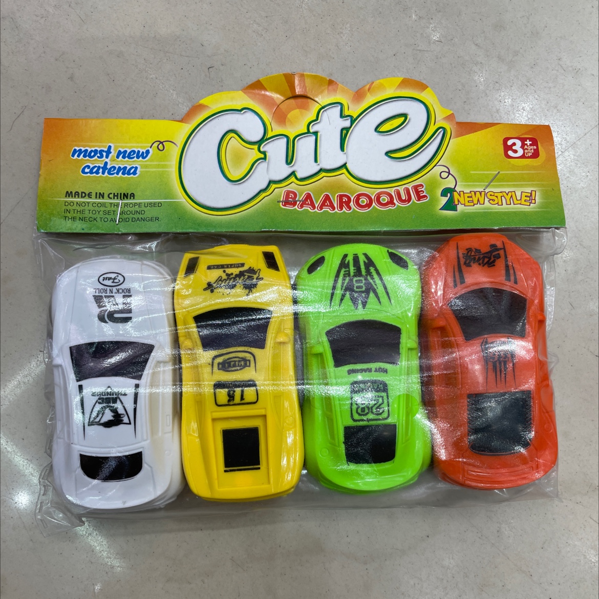 533-6  4只回力车PVC纸板卡头包装