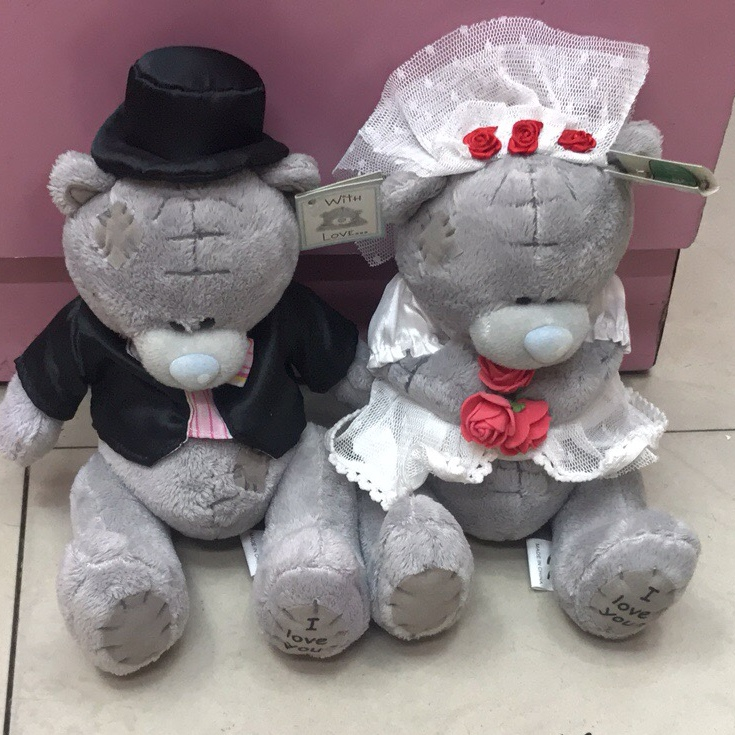 Dream plush plush lucky doll wedding couple bear extra large