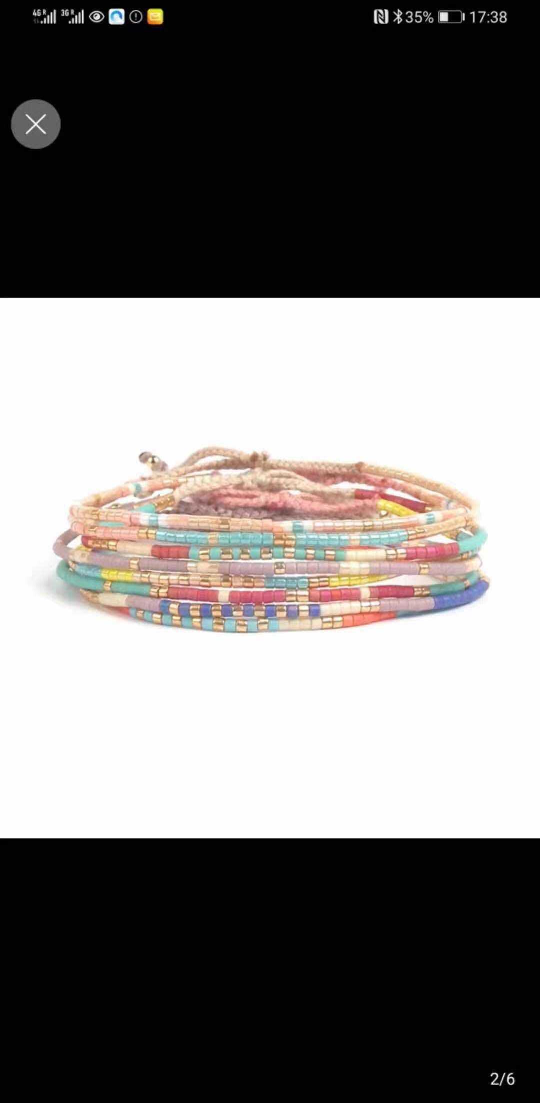 String bead bracelet details Picture