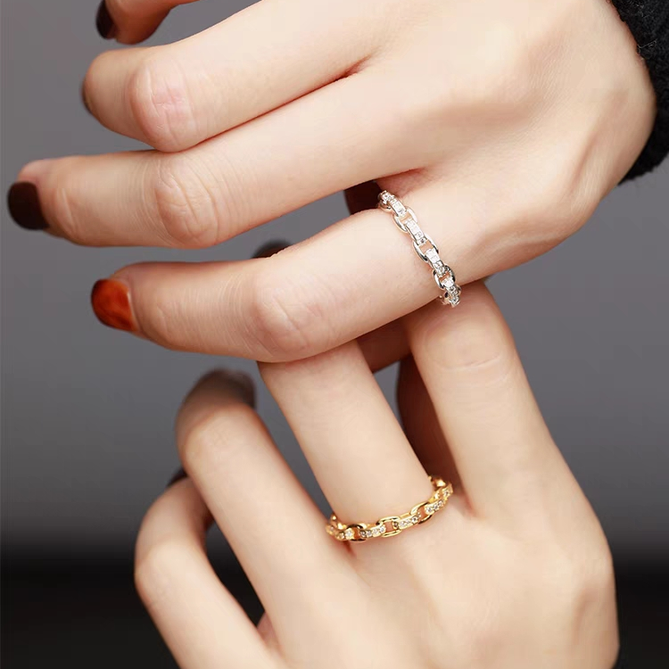 New simple and minimal light fine ring female niche design exquisite personality super fairy index finger ring female