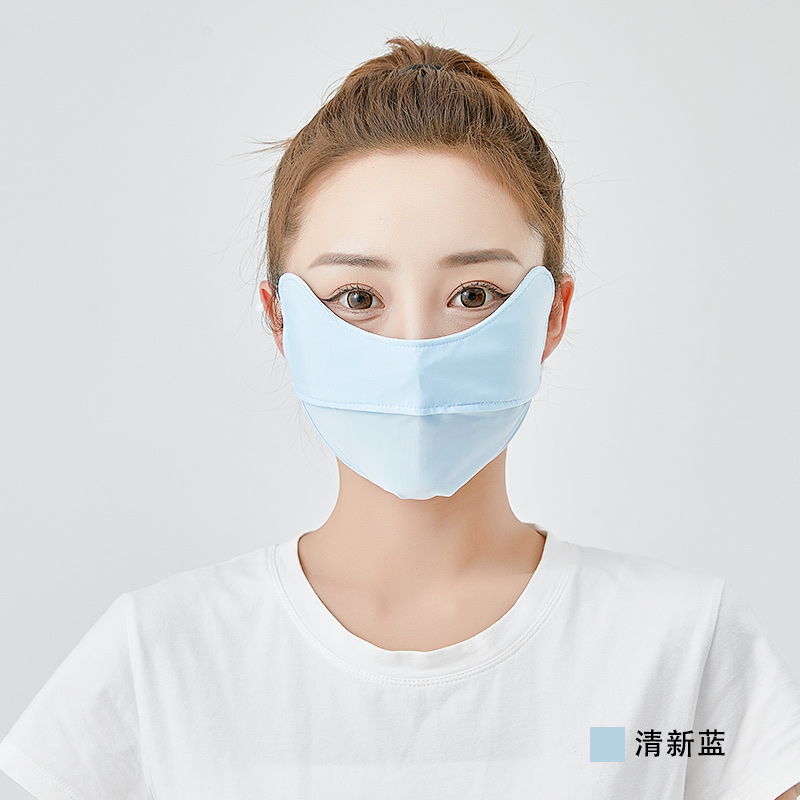 夏季新款韩版防晒防尘防紫外线冰丝护眼角口罩详情图5
