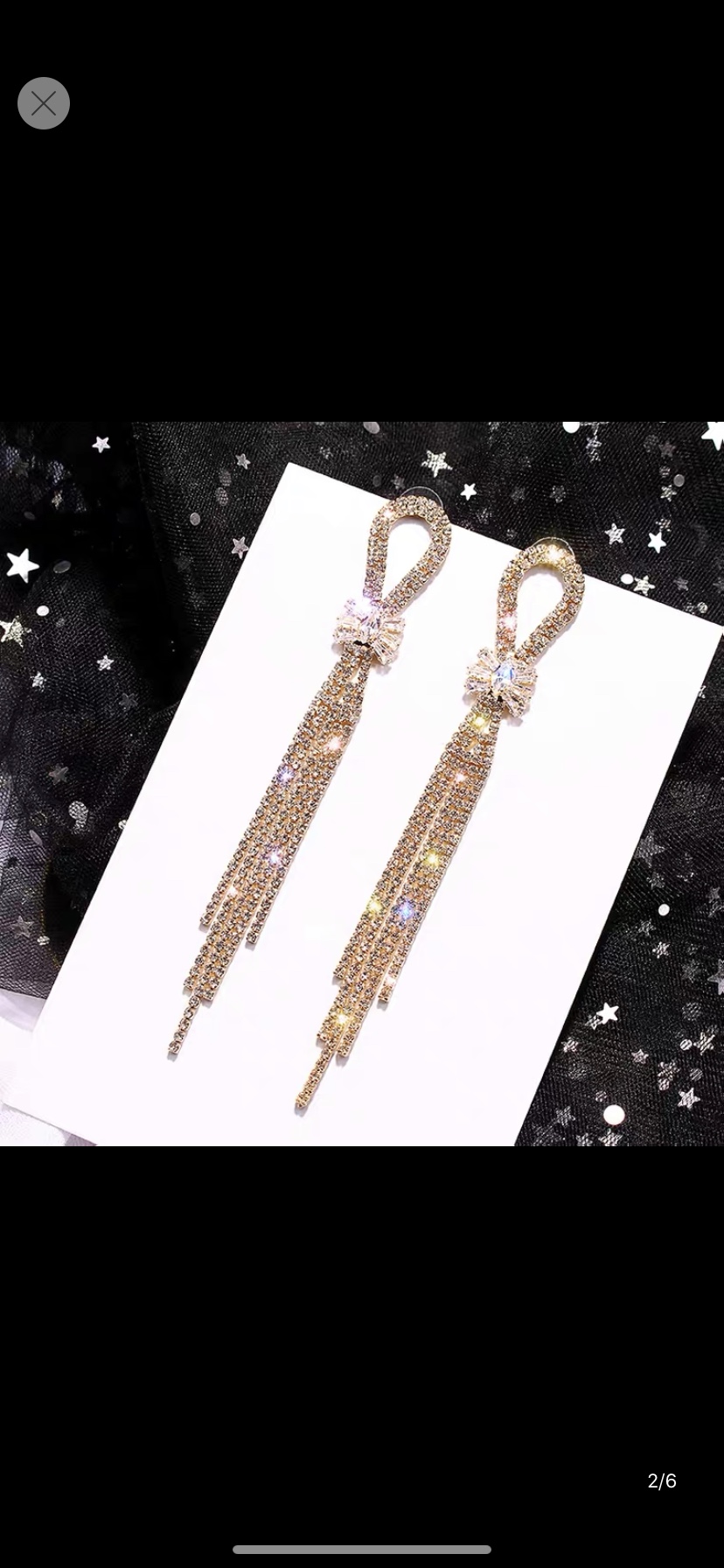 Claw chain full diamond must be long earrings 544 Application Scenario