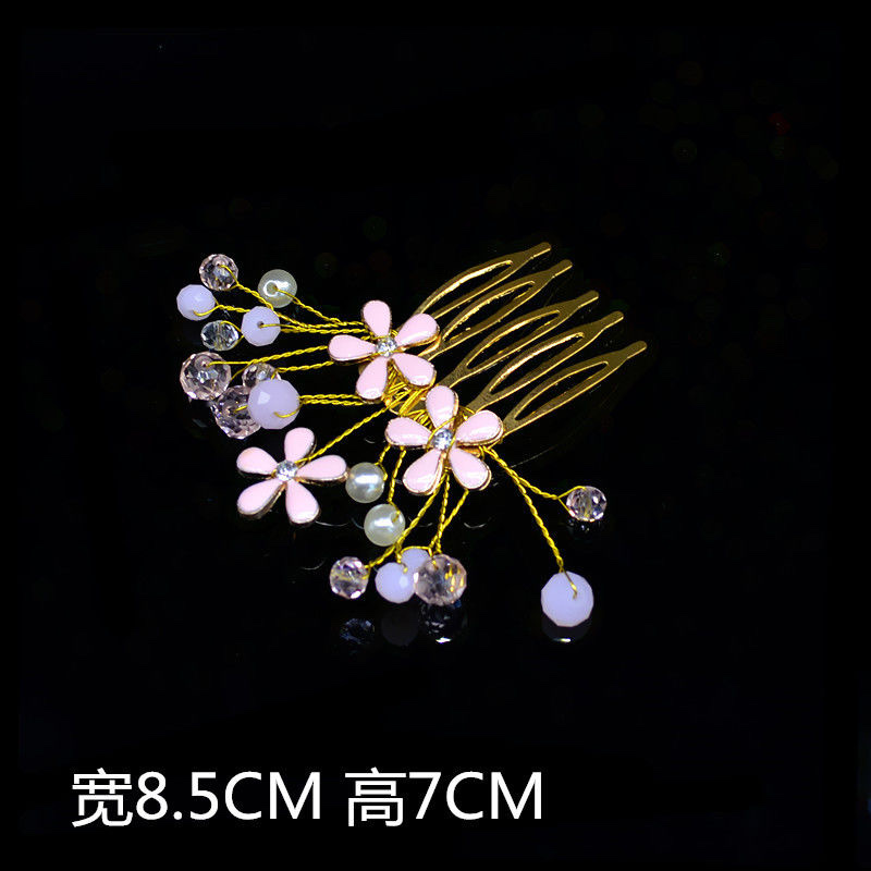 Wedding veil, hairpin, U-shaped clip set, rubber band bracelet, hair tie, multi-functional combination, essential for the bride's look Specification image